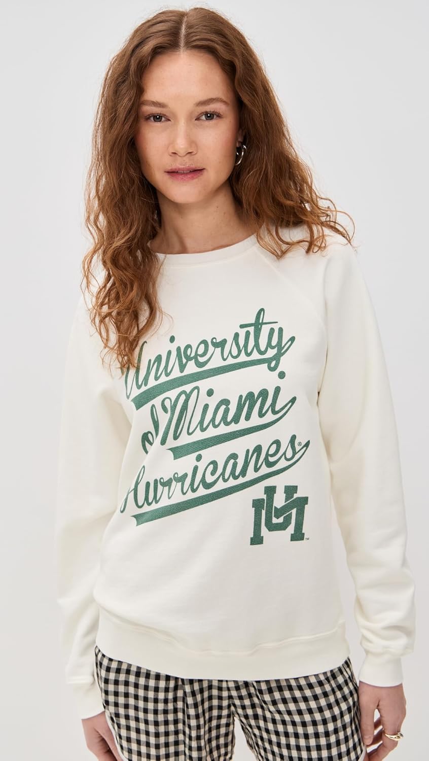 Original Retro Brand Women's University of Miami Hurricanes Crewneck - Image 2