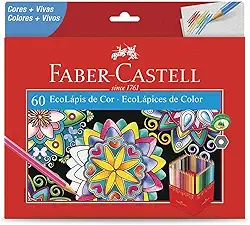 EcoLapis de Cor Faber-Castell 60 Cores, Faber-Castell, 120160G, Multicor
