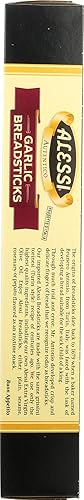 Miniatura 8 de Alessi Palitos de pan importados, palitos de pan crujientes italianos de ajo Autentico, bajos en grasa, hechos con aceite de oliva virgen extra, 4.4