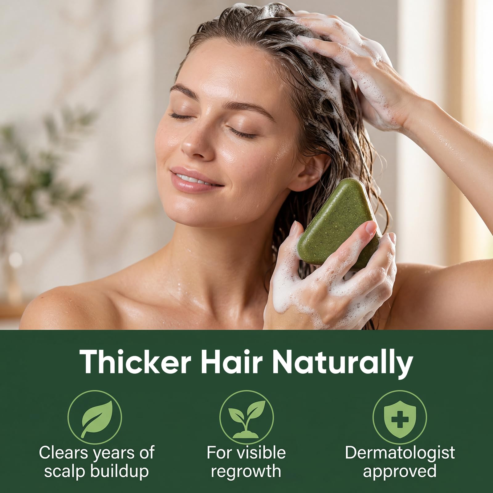 Korean Scalp Care Shampoo Bar with Rosemary, Biotin & Botanicals