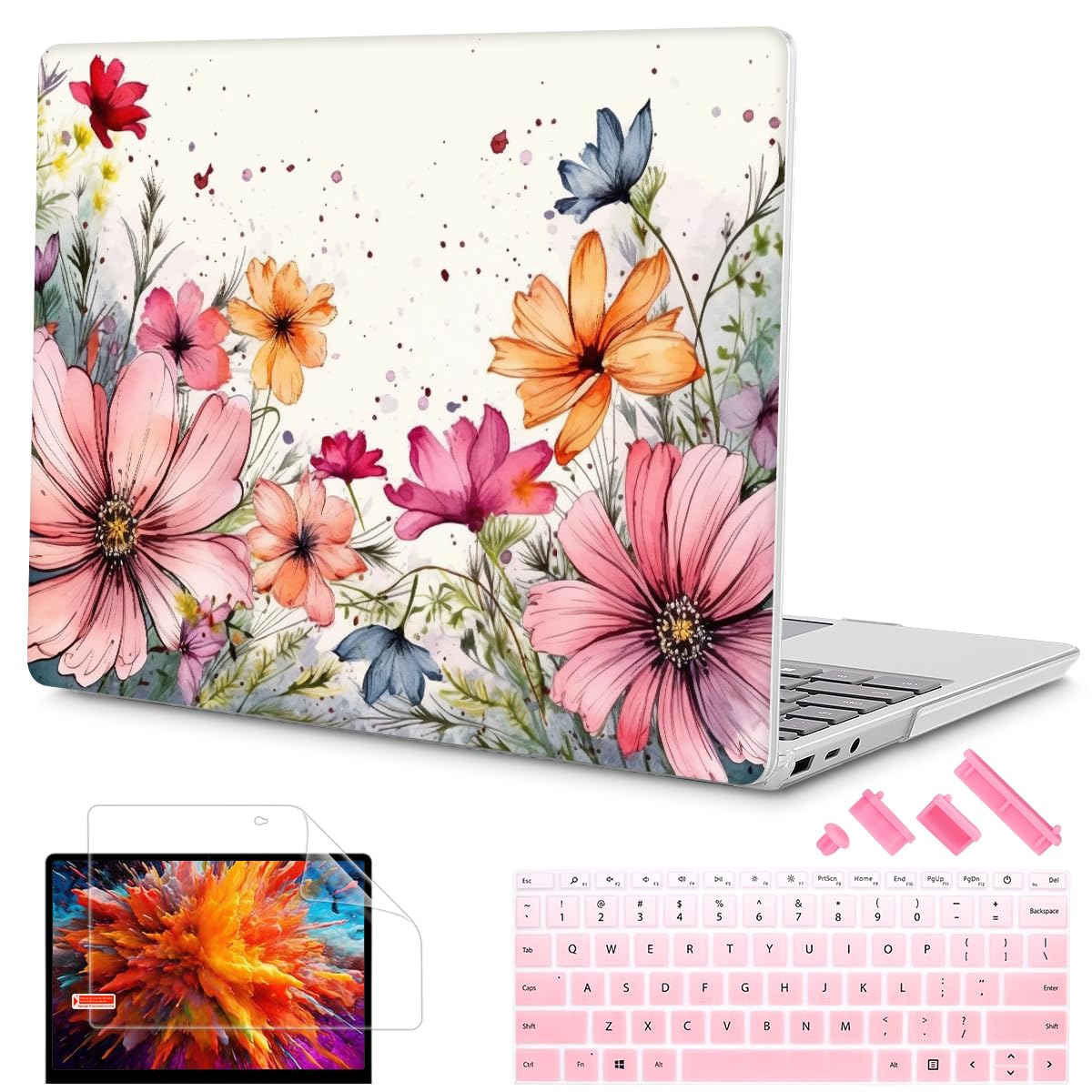 Mektron 2023 Microsoft Surface Laptop GO 3 Case 12.4" Compatible with Go 2/1 Laptop Cover 2022-2020 Releases Model 1943/2013 Plastic Hard Shell Case