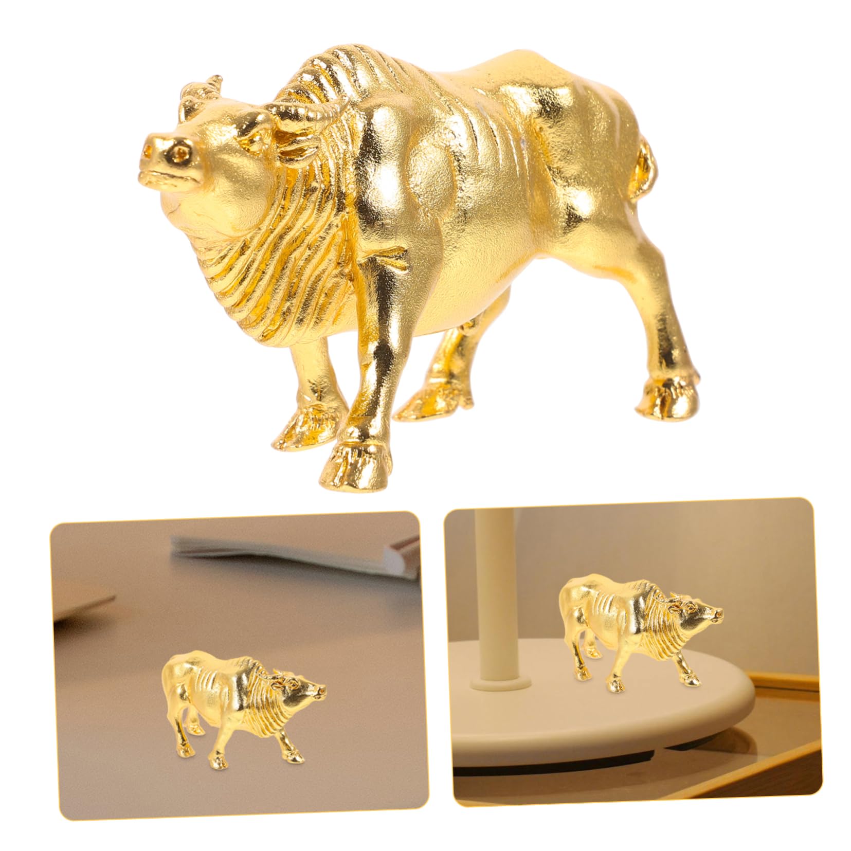 Amazon.co.jp: Luxshiny 真鍮製 雄牛の像 ヴィンテージ風 牛の彫刻 家