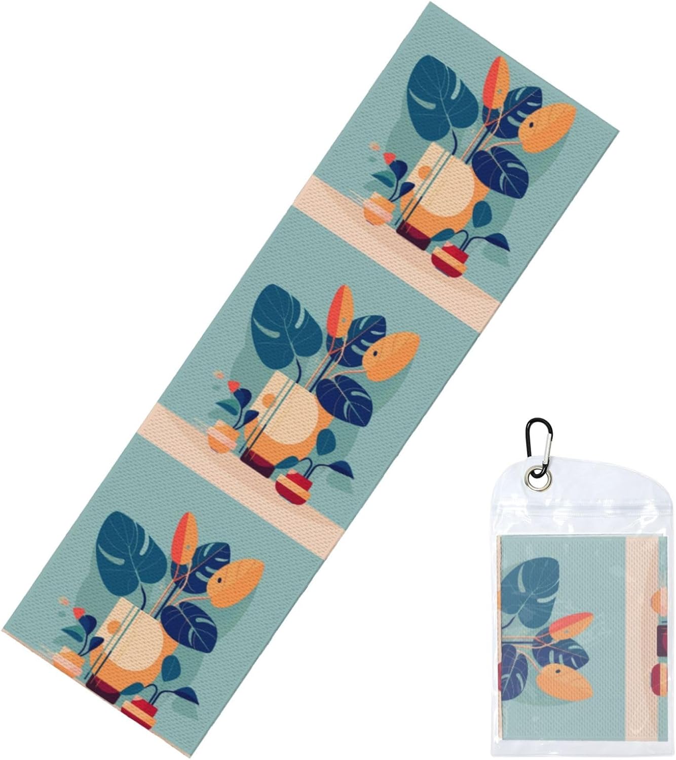 Chilled Sports Towel 12×40 in Ice Towel Soft Breathable Chilly Towel for Yoga Sport Running Gym Workout Fitness Blue Orange Turtleback Bamboo Picture