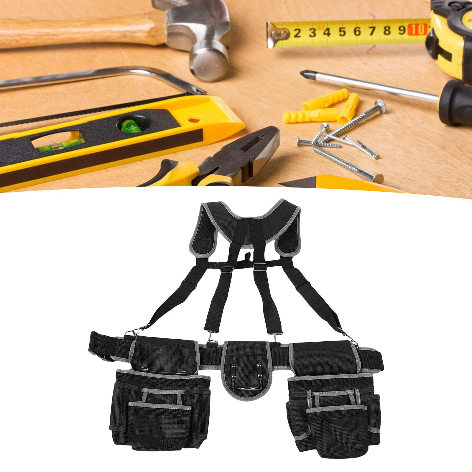 Focket Ceinture à Outils, Matériau en Tissu Oxford Robuste Réglable avec
