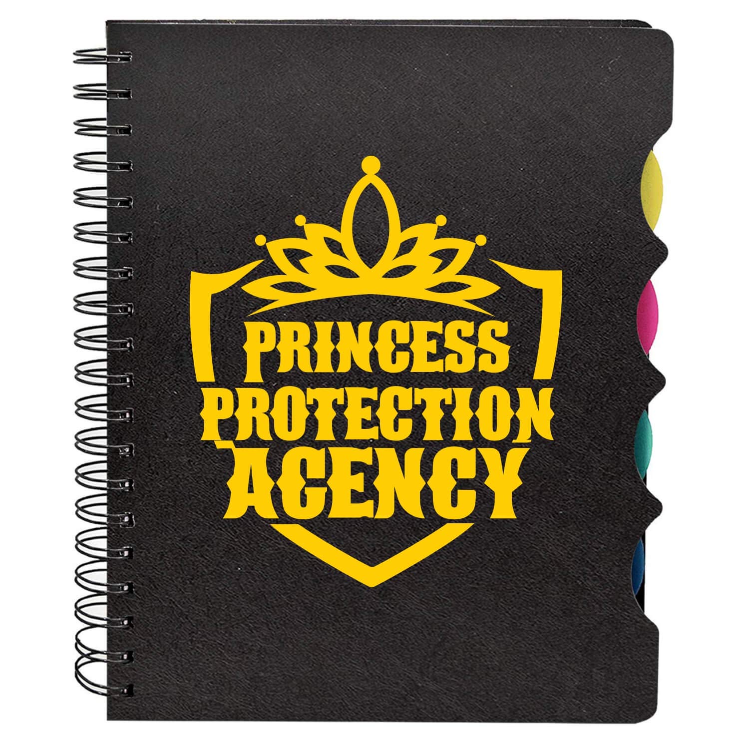 YaYa cafe Birthday Gifts for Sister, Wirebound Notebook A5 Size, 300 Ruled Pages Printed Princess Protection Agency
