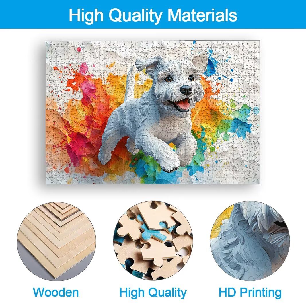 Puzzle 1500 Pièces Adultes, Puzzle 1500 Pieces Chien, Cadeau Femme -2174