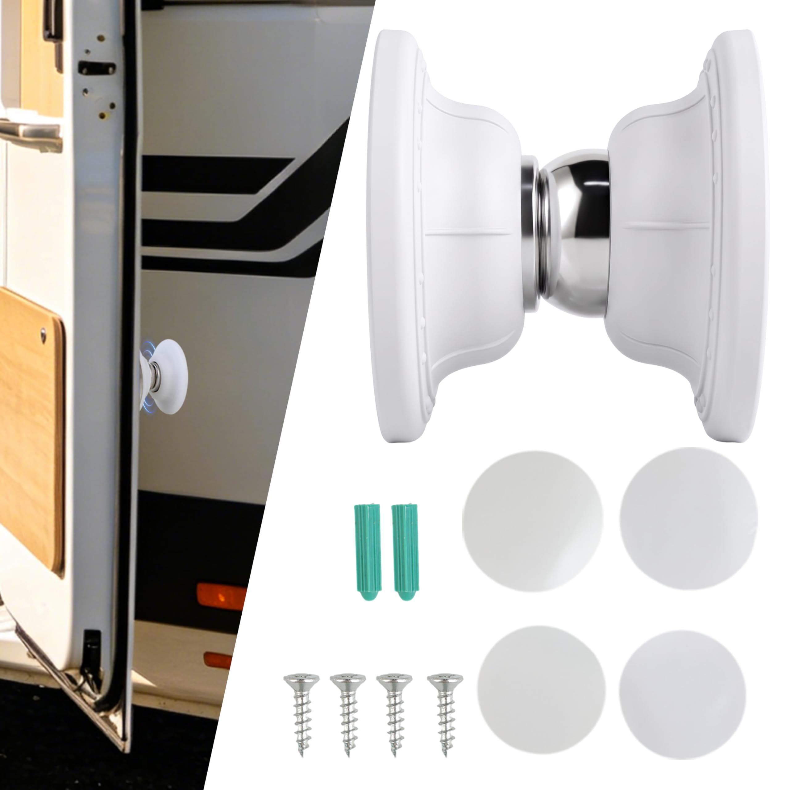 Photo 1 of YTaraHub RV Magnetic Door Catch Kit - White
