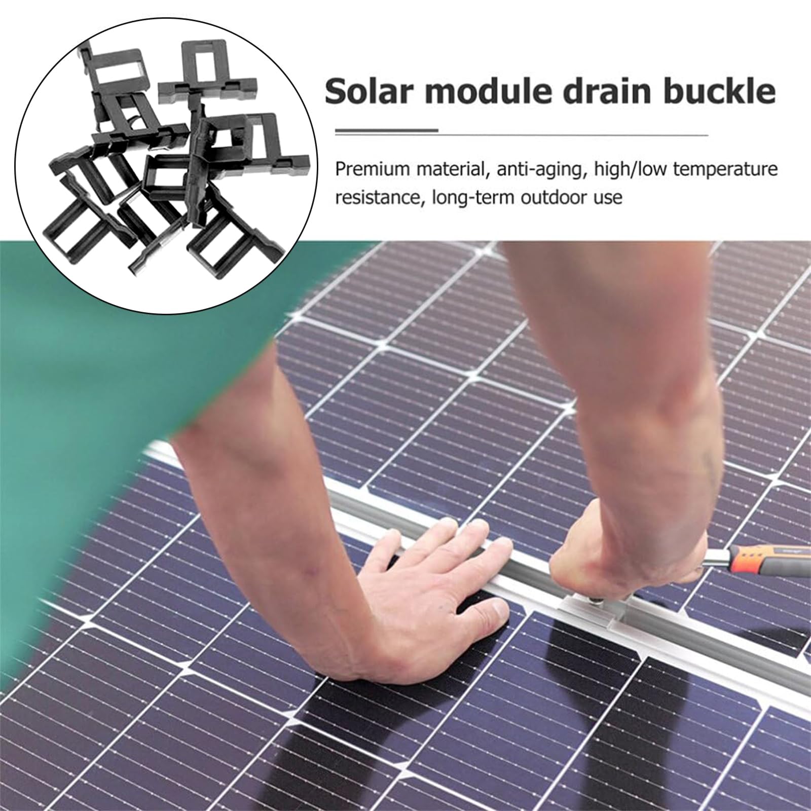 25 Clip Drenaggio Pannelli Solari 30mm - Sistema Pulizia Automatica Acqua E Fango - Foto 7