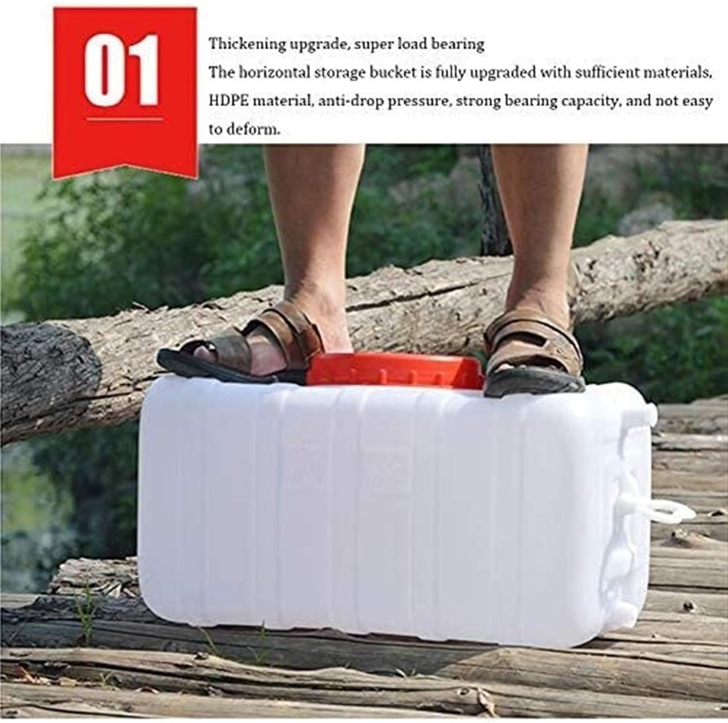 Outdoor Travel Camping Water Tank Plastic Water Storage Container Car Portable Bucket Domestic Drinking Water Storage Bucket with Faucet, Acid and Alkali Industrial Chemical Barrel