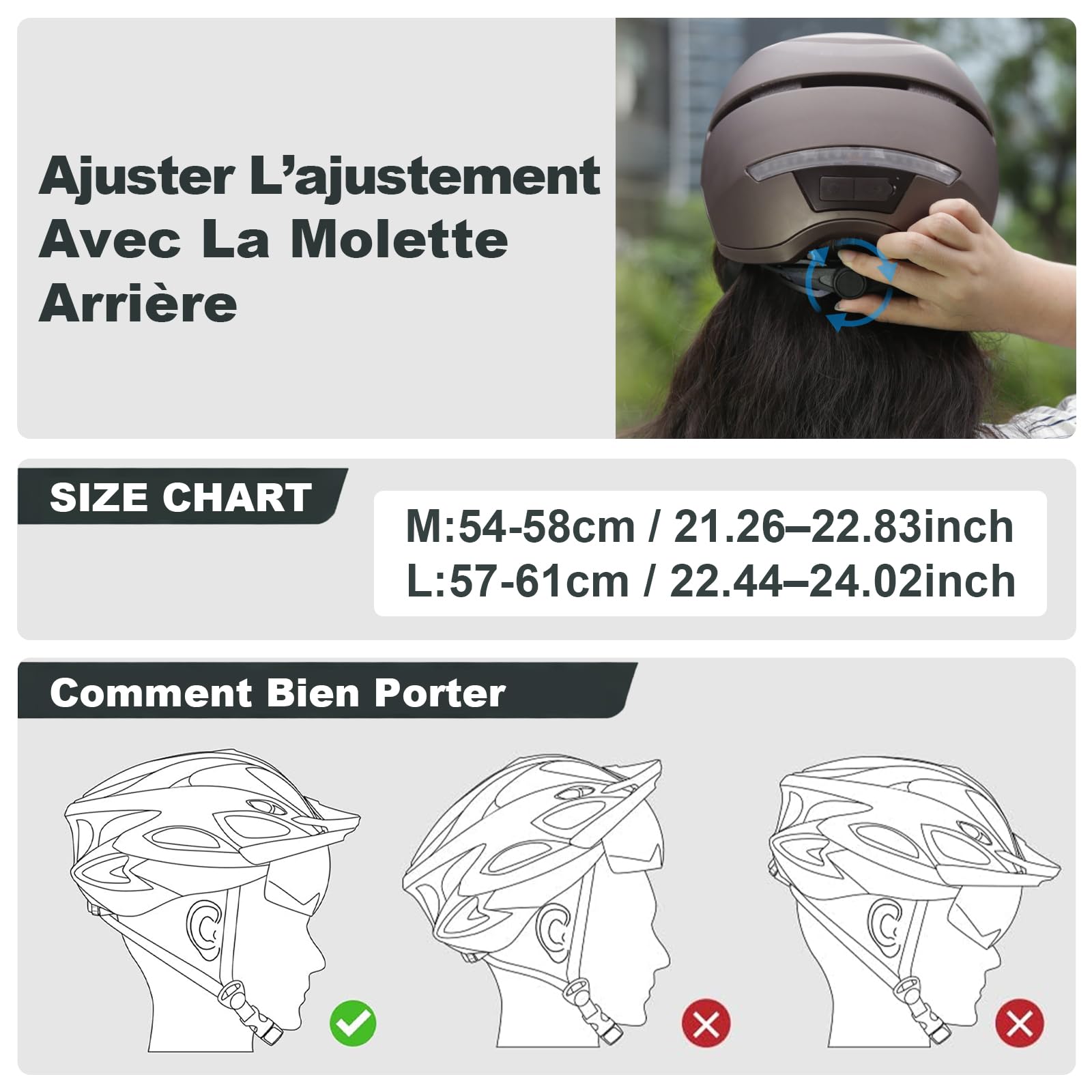 KINGLEAD Casque Velo avec Lumière, Certifié CE et NTA 8776, Télécommande sans Fil, Éclairage Avant/Arrière et Clignotants, Rechargeable USB, Ajustable - Casque Vélo pour Adulte