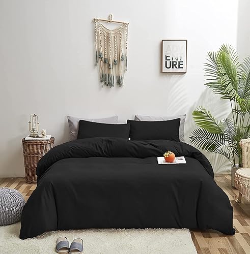 Miniatura 6 de Juego de edredón Wellboo, ropa de cama de algodón, para hombres y mujeres, niños, niñas y adolescentes, moderno, cálido, tejido, transpirable (color