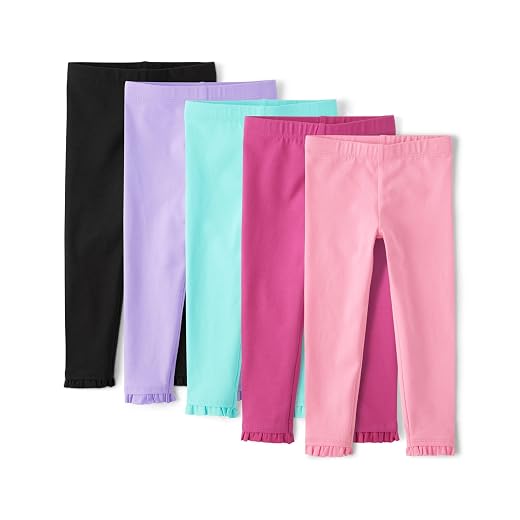 The Children's Place Baby Girls and Toddler Assorted Solid Leggings, Multipacks