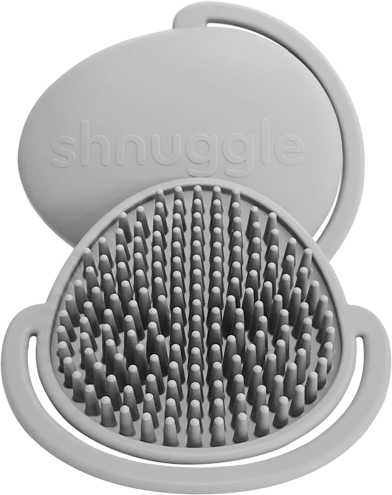Shnuggle Baby Bath Brush | Soft Brush Helps to Massage Away Cradle Cap - Grey