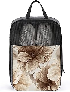 Bolsa para zapatos de golf, color marrón chocolate, crema, para viajes, uso diario, antipolvo