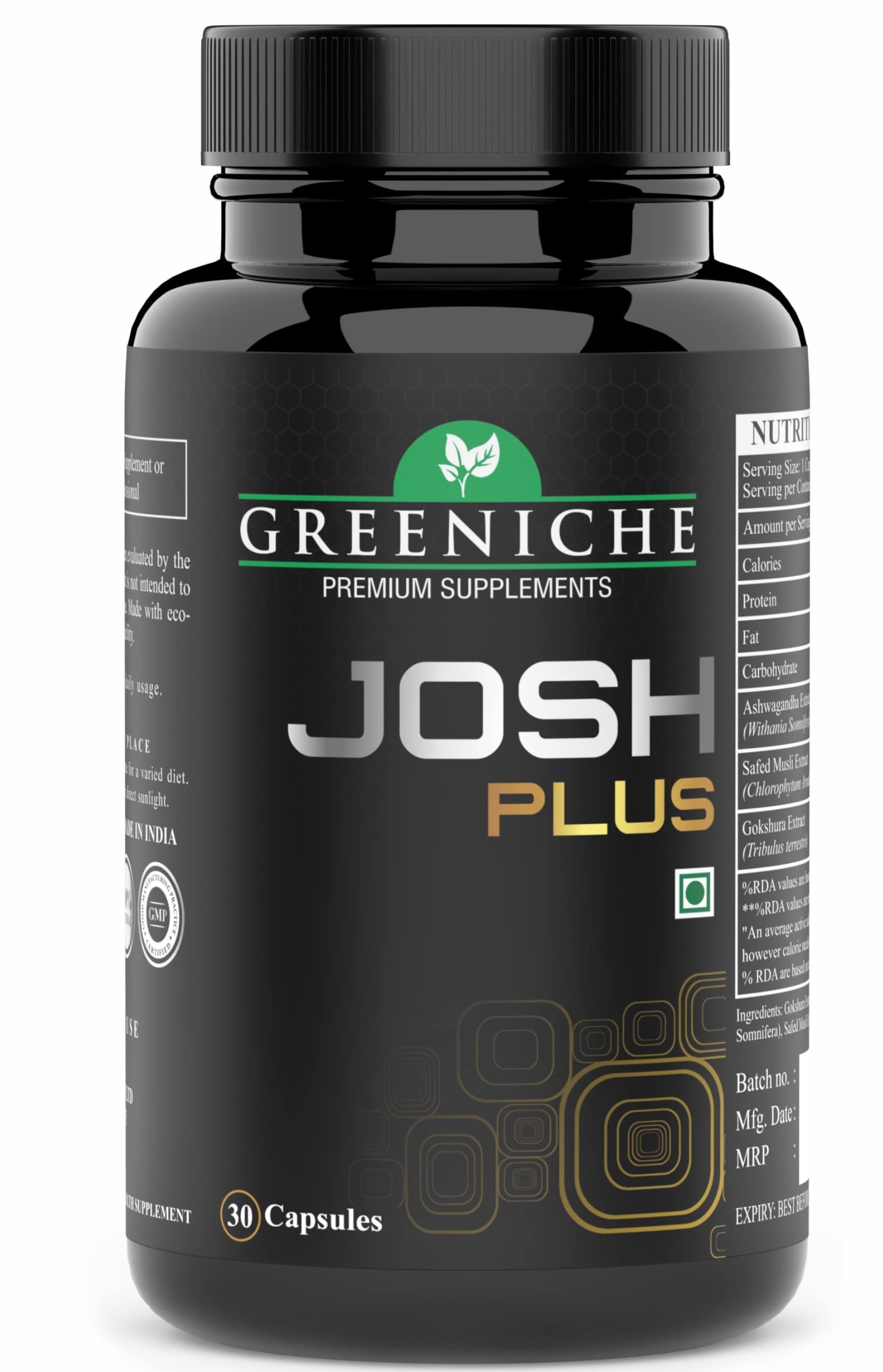Greeniche Josh Plus for Men - 30 Capsules (B0BWTXM6QR) Amazon Price History, Amazon Price Tracker