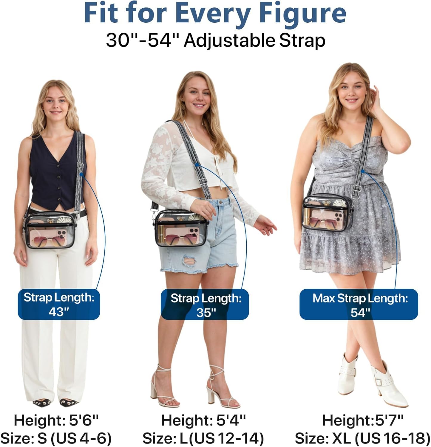 PACKISM Clear Bag for Stadium Events - Clear Purses for Women Stadium Crossbody Concert Bag for Game Day, Sports, Festival - Image 5