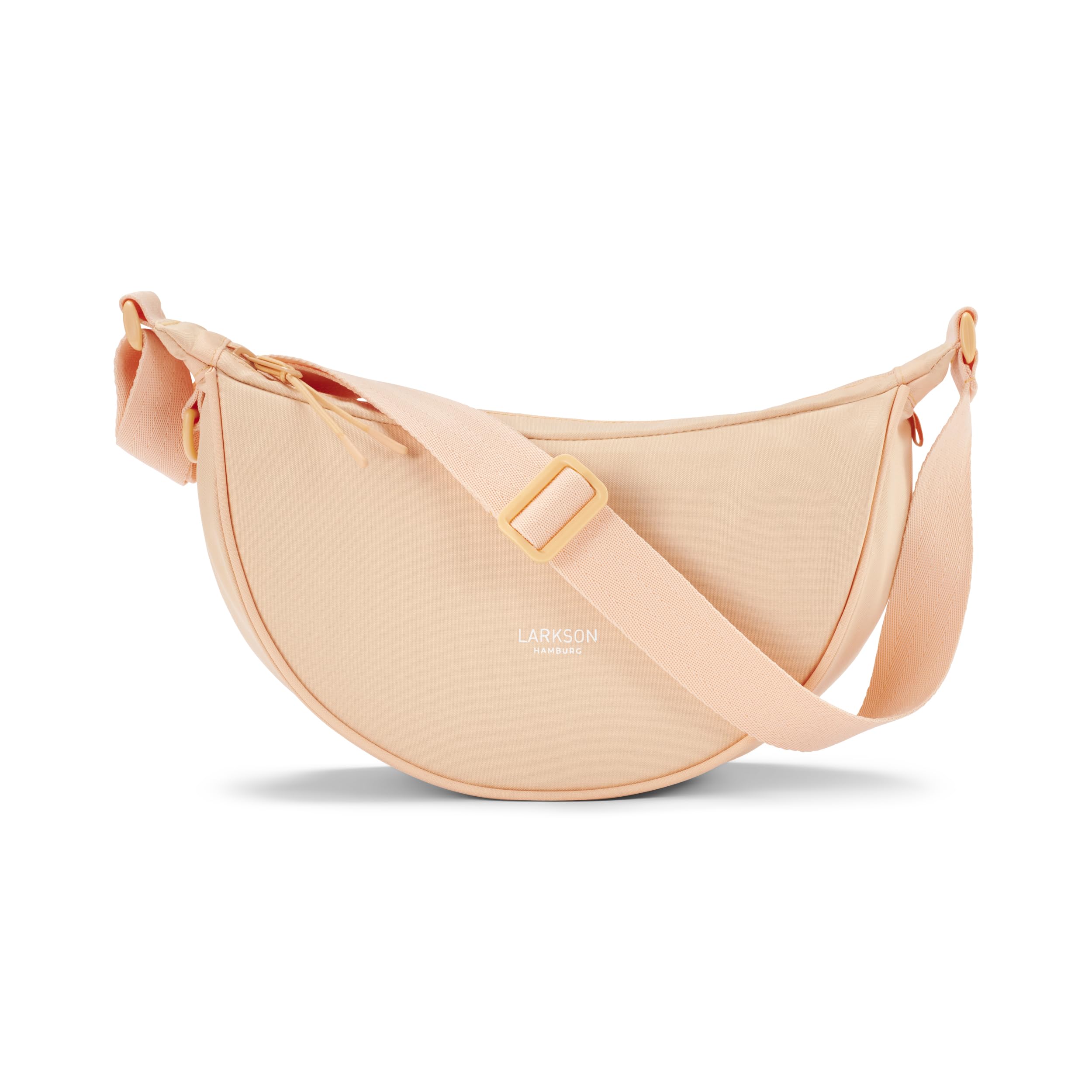 LARKSON Crossbody Bag Damen & Herren Pfirsich - Solveig Small - Umhängetasche im Halbmond Style - Halbrunde Schultertasche - Moon Bag Design - Wasserabweisend