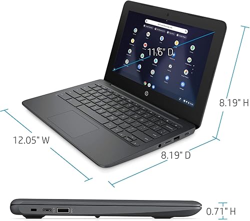 Miniatura 3 de HP - Chromebook de 11,6" - Intel Celeron - Memoria de 4 GB - Memoria flash eMMC de 32 GB - Gris ceniza (renovado)