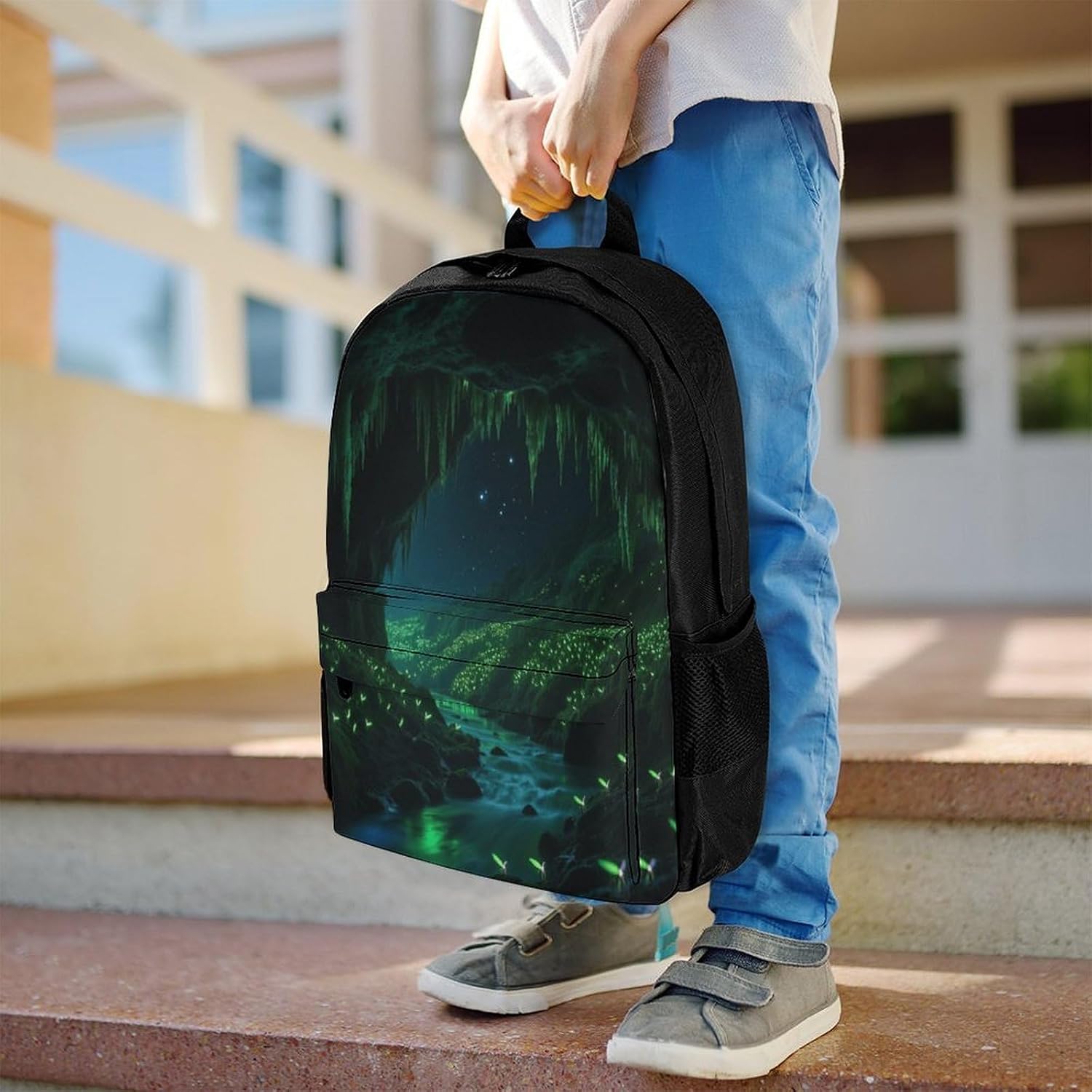Glowworm Cave Backpack Daypack Travel Backpack | Lightweight Casual Laptop Backpack for Women Men Aesthetic Travel Bag for Weekender Business Hiking Outdoor