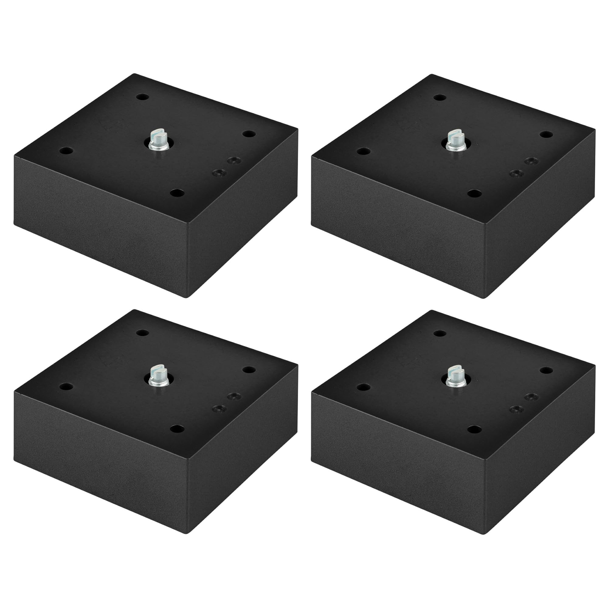 Pied de meuble réglable en plastique noir pour stabiliser l'armoire de salle de bain