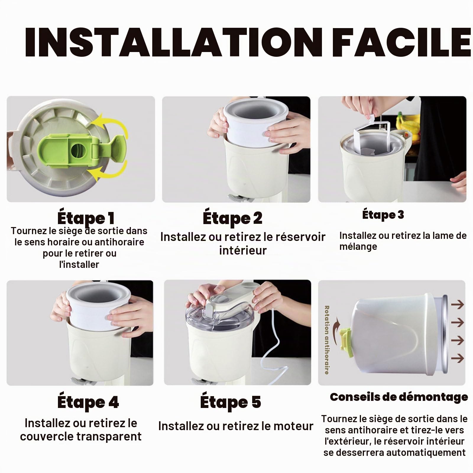 Machine à Glace Italienne, Cornet De Glace à Faire Soi-Même, Facile à Utiliser, Intérieur Amovible, Idéale pour Les Salons De Thé Au Lait,B