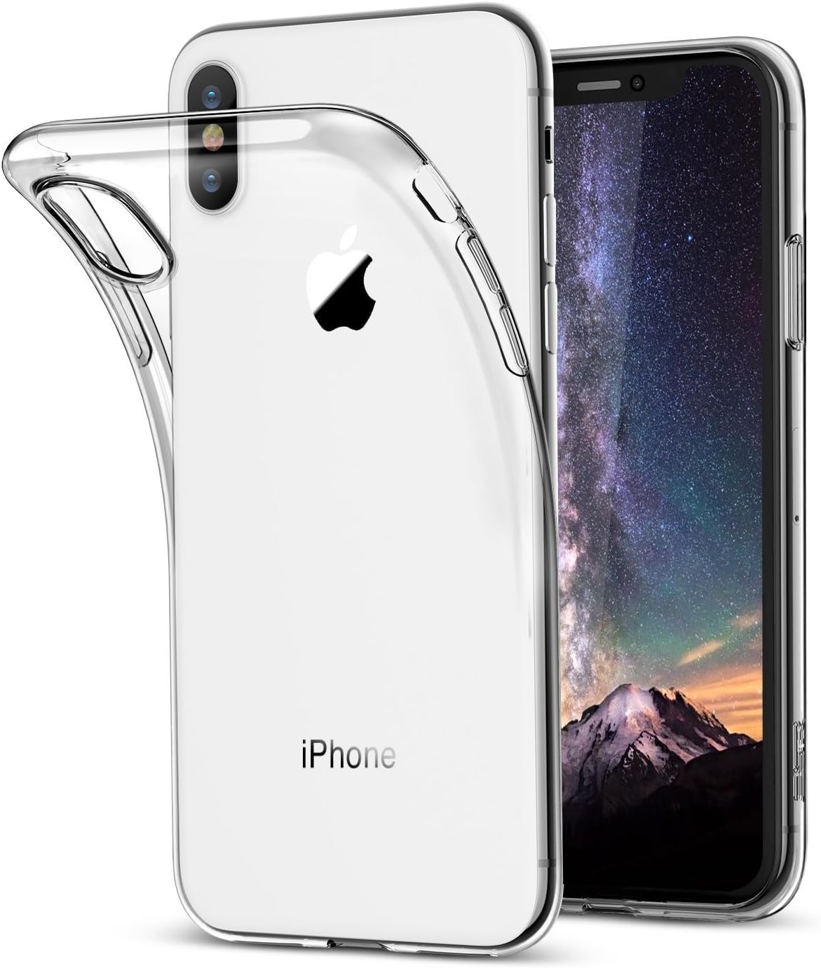 Vkaiy iPhone XS / iPhone X Case, Transparent Slim Fit Soft Gel TPU Phone Case Flexible Silicone Phone Cover for 5.8" iPhone XS/X, Crystal Clear, Anti-Scratch, Non-Slip