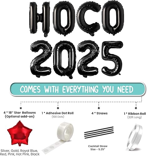 Miniatura 2 de PROM 2024 Globos con 25 globos de estrellas, telón de fondo de Navidad con temática de amigos para vacaciones, decoraciones de graduación, globos