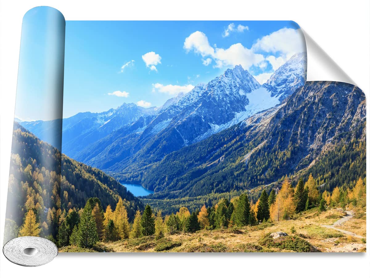 Papier peint Alpes de la montagne Tulup 416x254 cm pour décoration murale grand format
