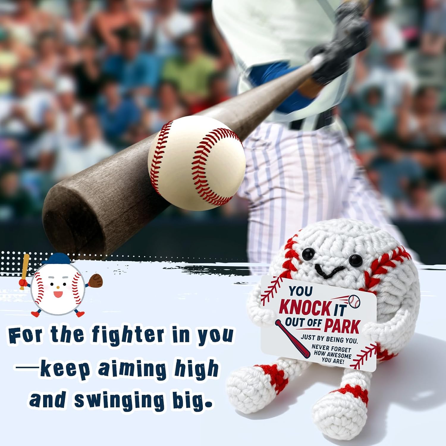 Funny Baseball Gifts for Boys Men, Cool Baseball Balls Accessories Stuff Things, Christmas Ornaments Stocking Stuffers for Players Coach Lovers, Stuffed Plush Decor Birthday Decorations Party Favors - Image 5