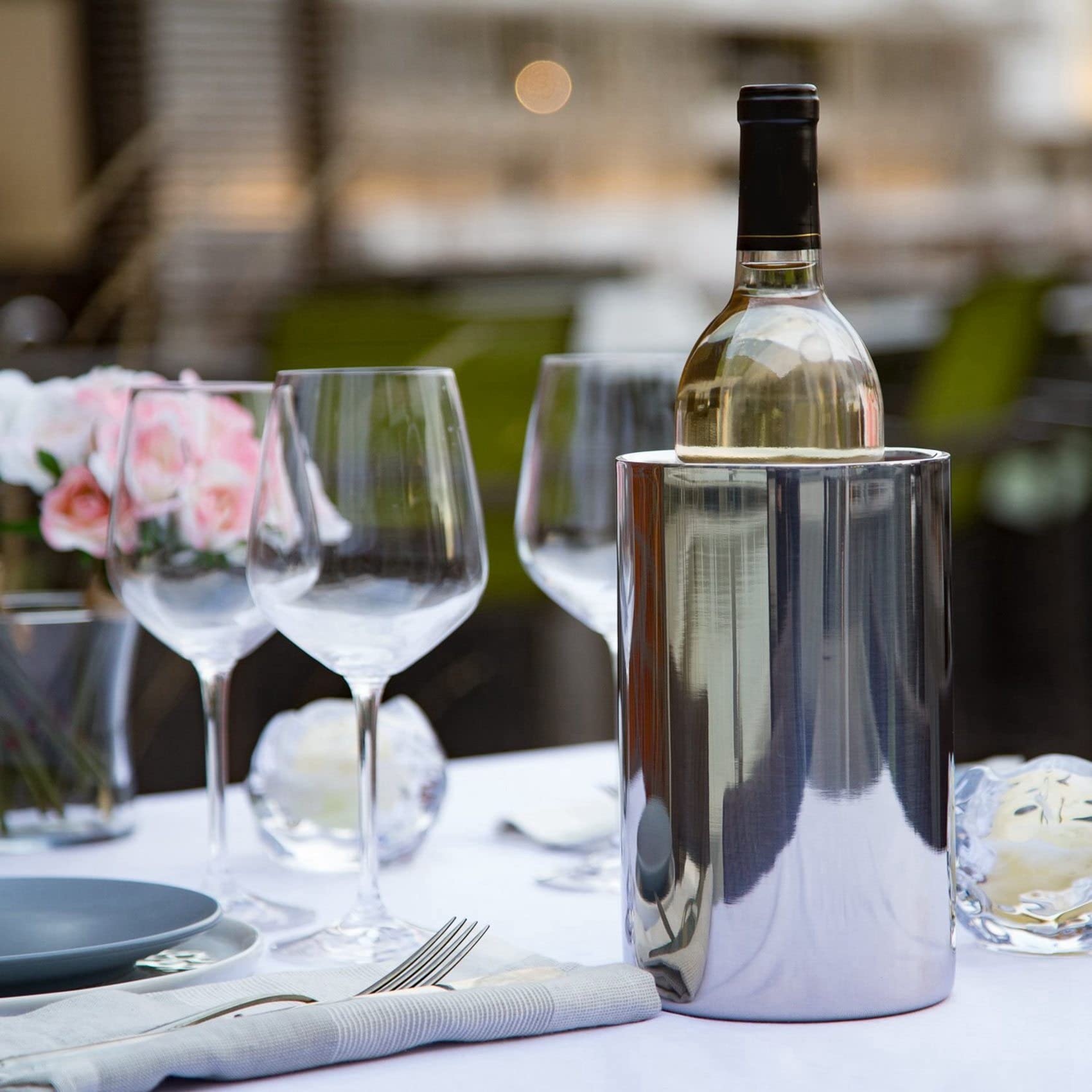 Isolierter Weinkühleimer mit Weinbelüfter, passend für 750 ml Weinflaschen, hält Wein kalt, 3 Stück