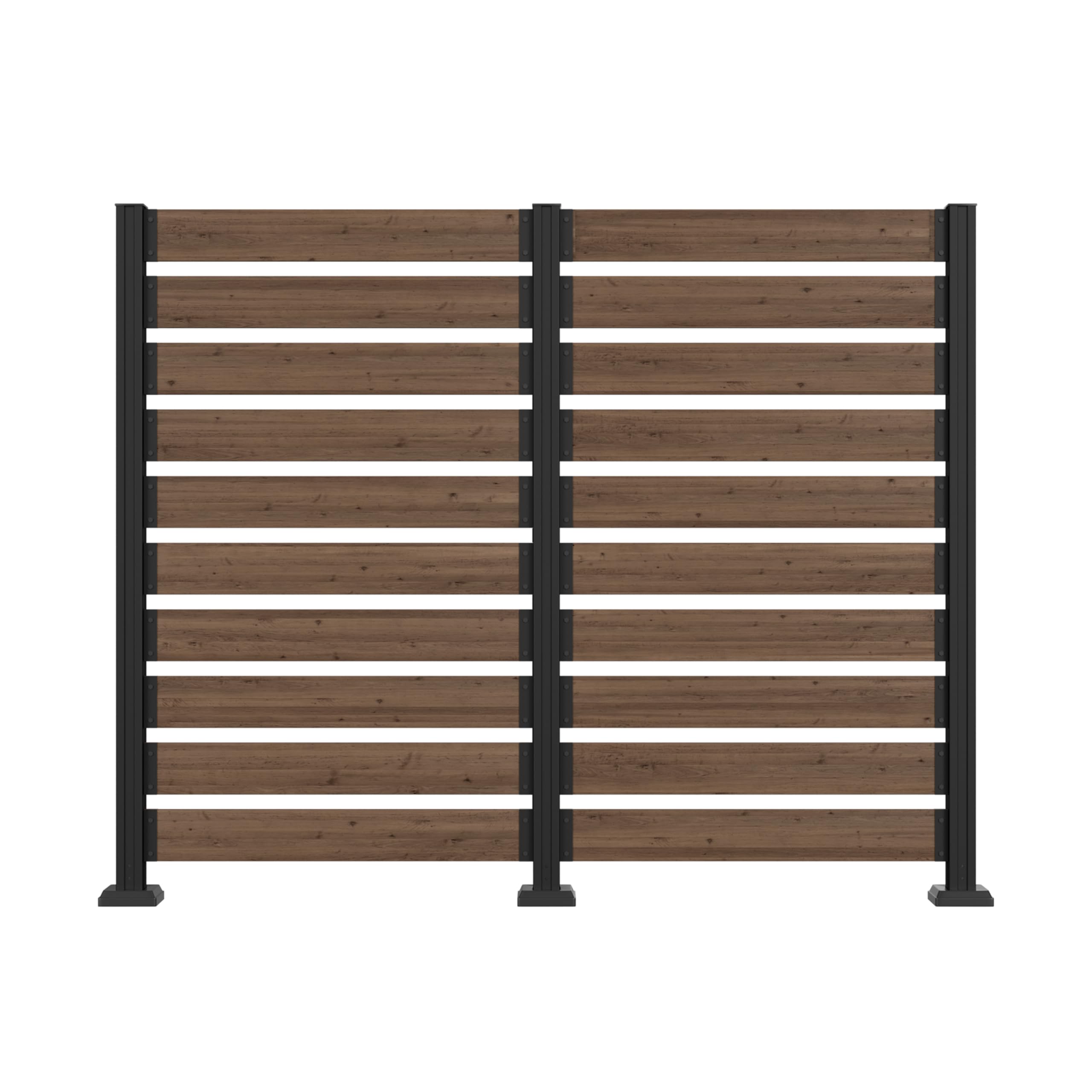 MUPATER No-Dig Wood Privacy Screen