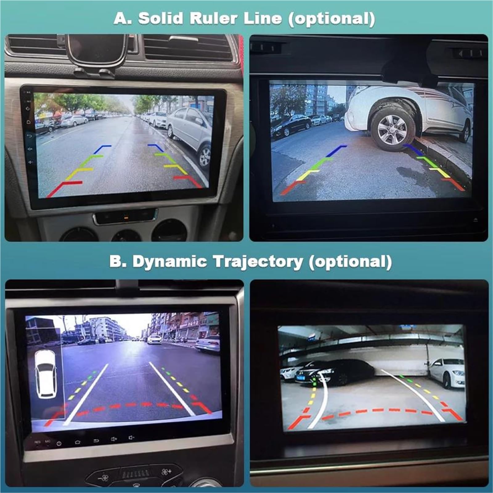 para Mercedes Benz CLA Clase C117 CLA180 CLA200 CLA220 CLA250 CLA45 AMG 2013~2017 2018 CVBS NTSC Cámara de visión Trasera para Coche (trayectoria dinámica B)