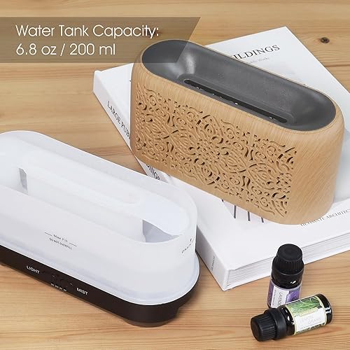 Miniatura 9 de Earnest Living Difusor de aceite esencial clásico difusor de llama de 6.8 fl oz temporizadores luces nocturnas y función de apagado automático