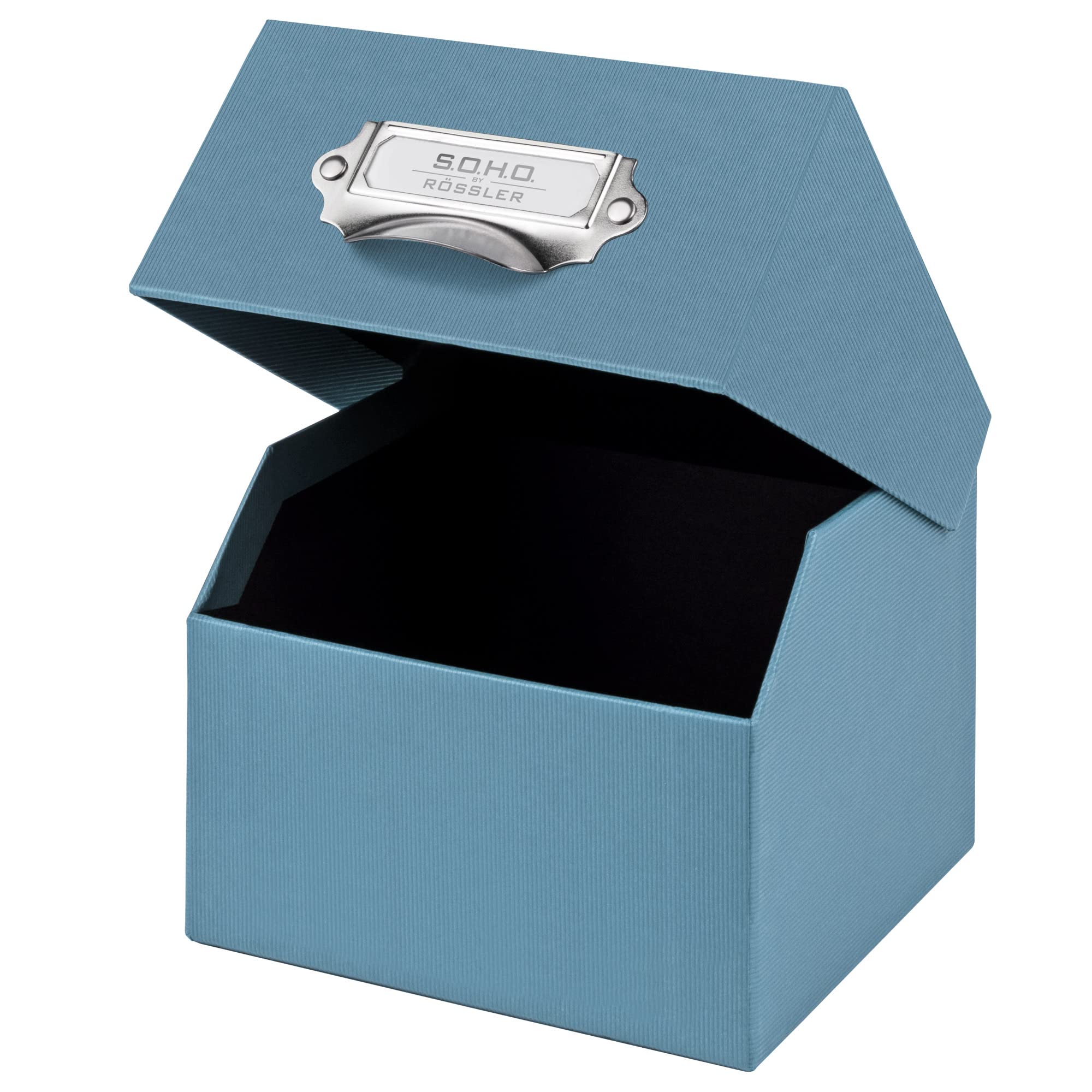 Rössler 1327452390 - S.O.H.O CD ladebox, Cacao, 143 x 158 x 261 mm, opbergdoos voor ca. 47 cd's, met insteekbord en handgreep