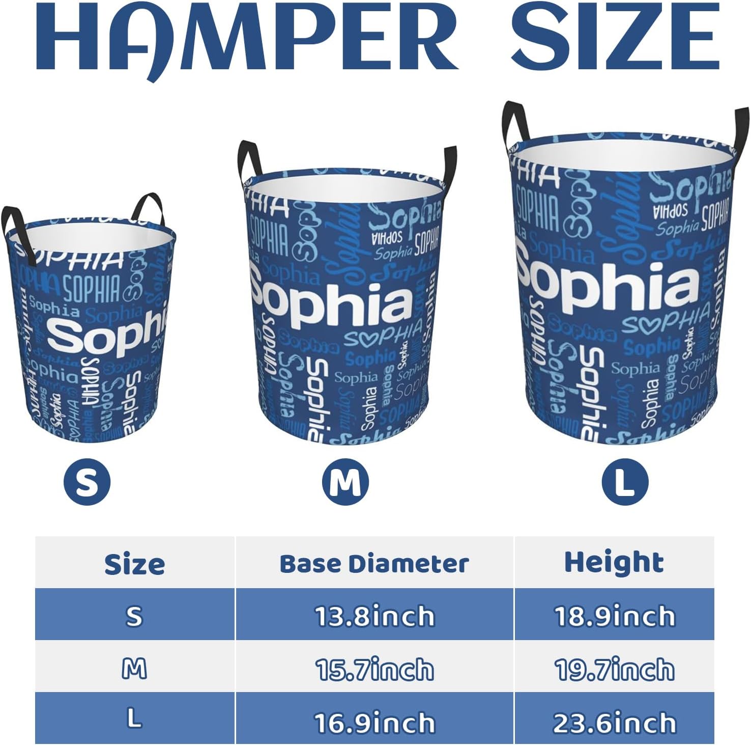 Personalized Laundry Hamper with name, Customized Name Laundry Basket, Custom Laundry Hamper with Name, Customization Name laundry Basket with Handles Gifts for Men Women