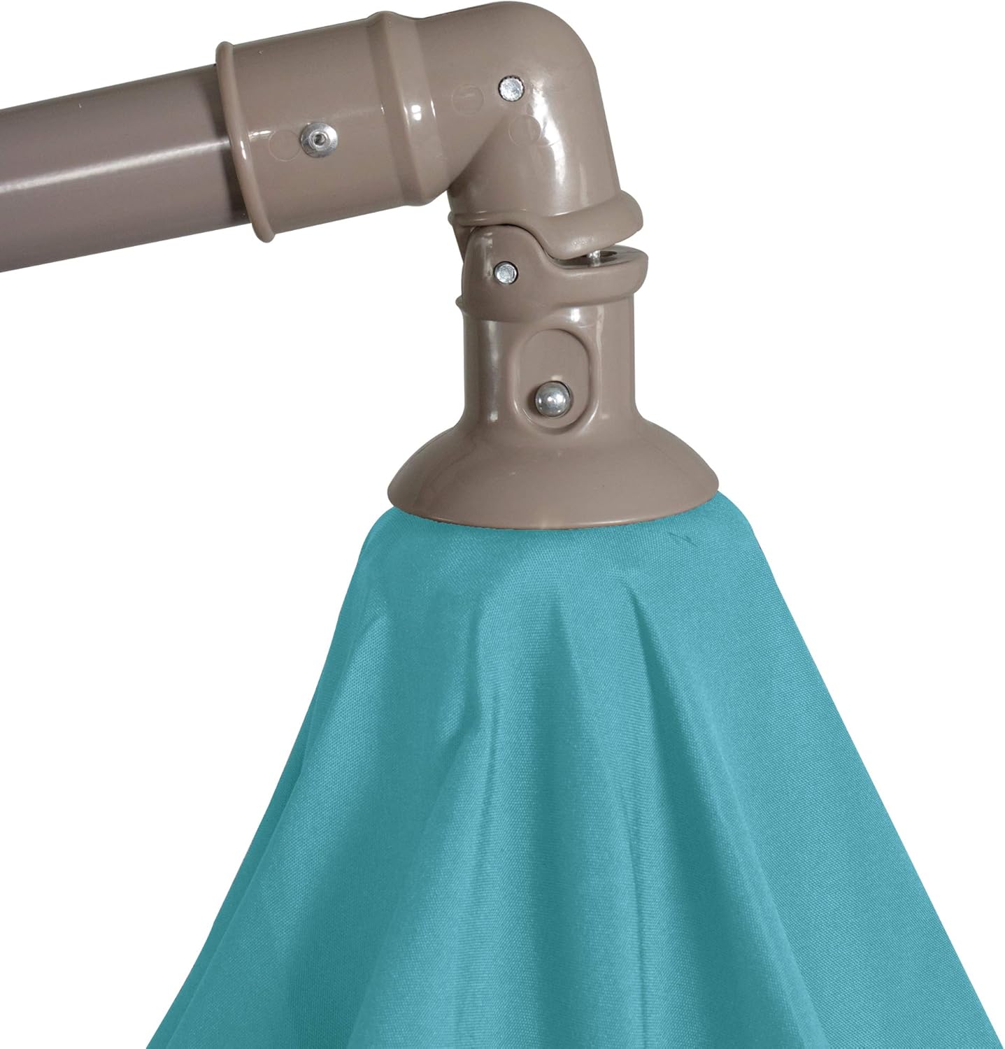 Northlight 10ft Offset Outdoor Patio Umbrella with Hand Crank, Turquoise Blue