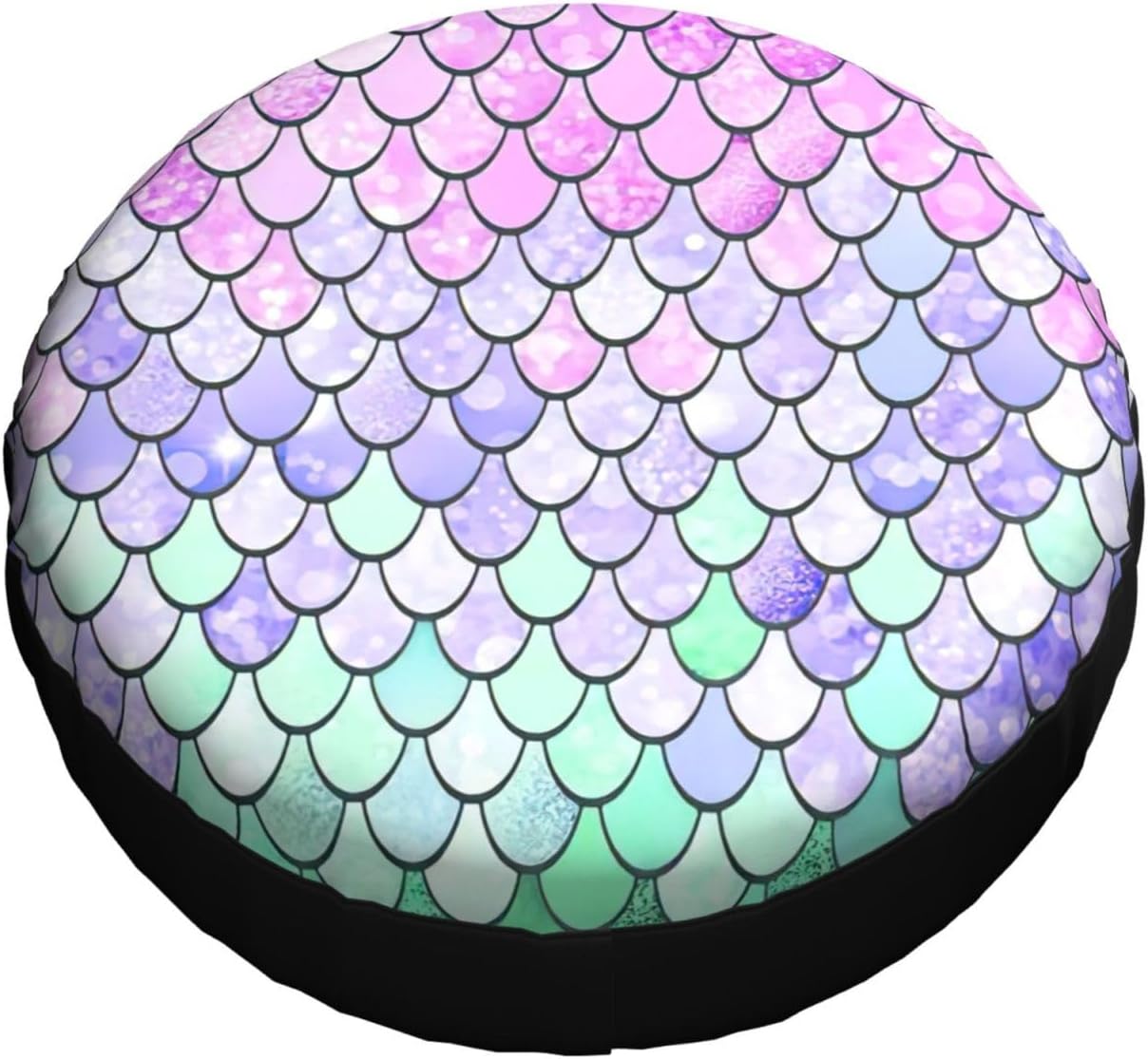 Mermaid Scale Print Tire Cover Universal Spare Wheel for Trailer Rv SUV Truck Camper Travel Accessories