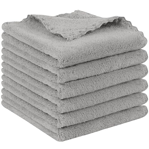 Miniatura 11 de SUNLAND Paño facial de microfibra reutilizable, removedor de maquillaje, toalla de limpieza facial ultra suave, 12 x 12 pulgadas, paquete de 6 Negro