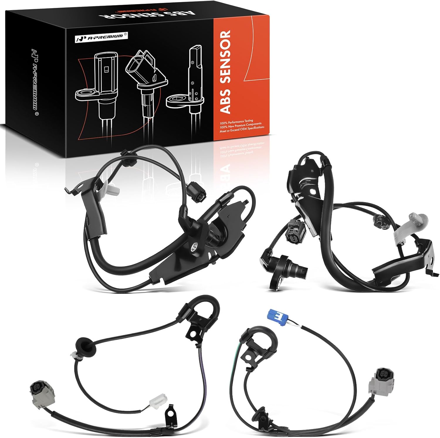 A-Premium ABS Wheel Speed Sensor 4-Pack for Toyota Camry (Front & Rear)