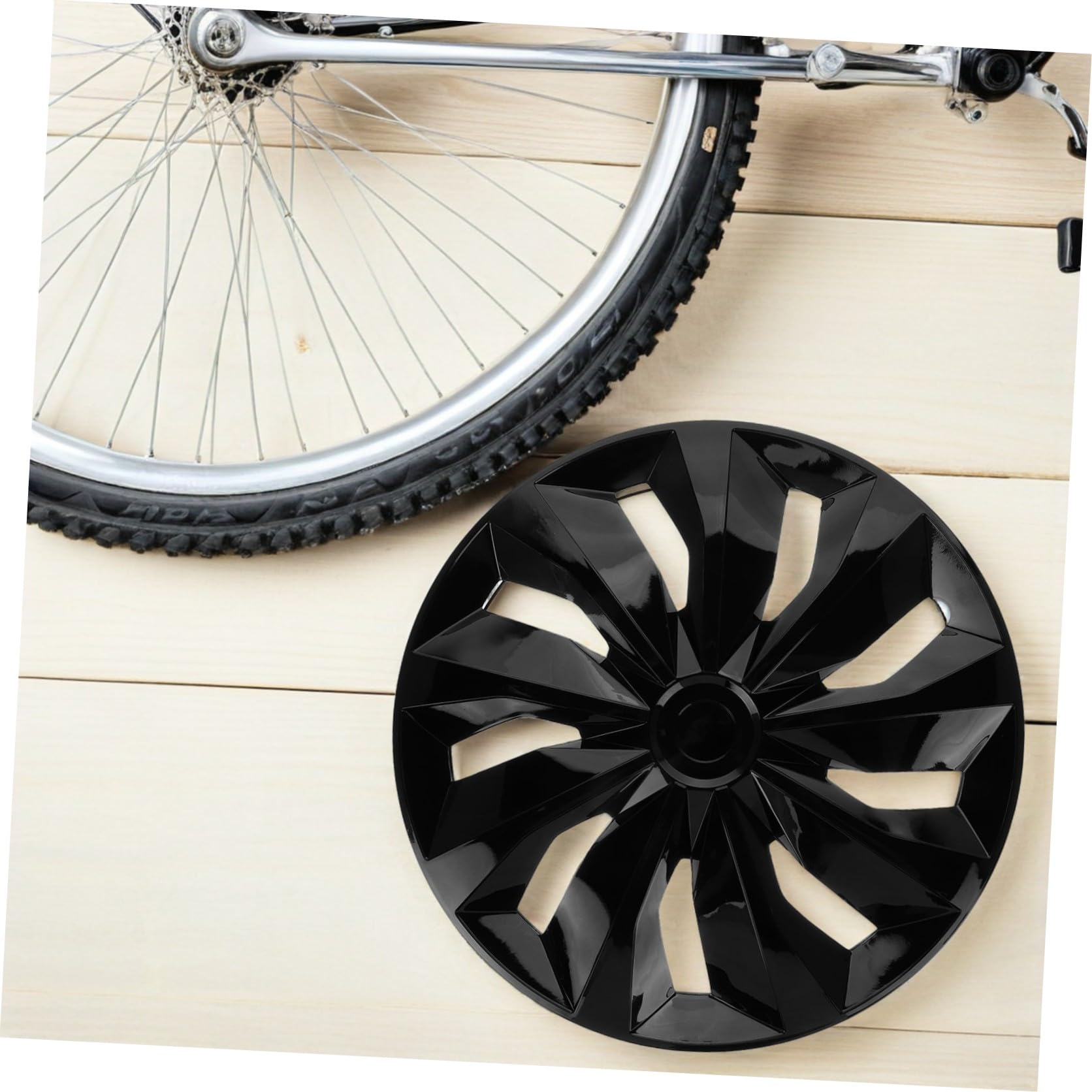 Copri Cerchi Neri in Pp Design Elegante, Coprimozzi per Auto 14 Pollici, Protezione Ruote e Facile Installazione per Guida in Città e Viaggi Outdoor