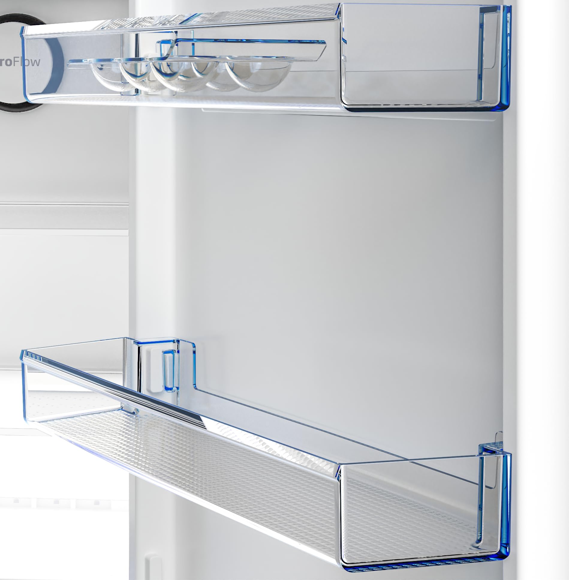 Beko B5RCNA406DHXB1 Kühl-/Gefrierkombination freistehend, 355 l Gesamtrauminhalt, 203,5 cm Höhe, No Frost & AeroFlow, Wasserspender mit Tank, ProSmart Inverter Kompressor, leise 35 dB, Edelstahl-Look
