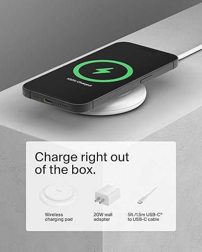 Miniatura 6 de Belkin Almohadilla de carga inalámbrica magnética de 15 W, cargador inalámbrico con certificación Qi2 compatible con MagSafe para iPhone 16 Series,
