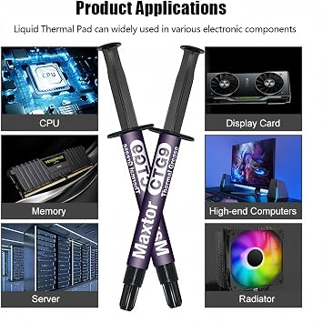 CTG9 Thermal Paste (2g) - 13.5W/m.k Enhanced Thermal Compound, Optimal for CPUs, Consoles, Graphics Cards, Laptops, Safe for Electronics, Long-Lasting