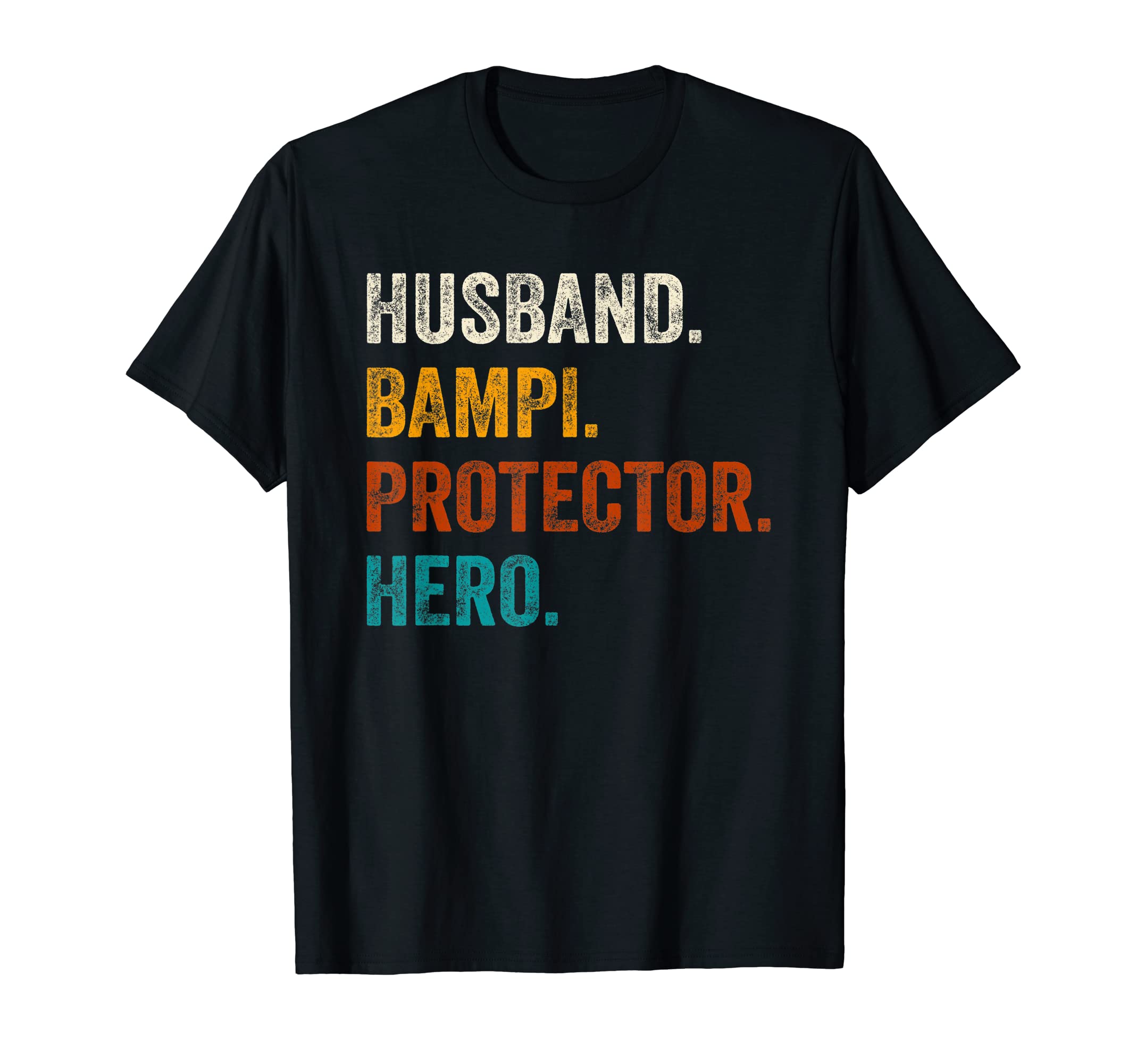 Mens Husband Bampi Protector Hero Love Welsh Grandfather Bampi T-Shirt