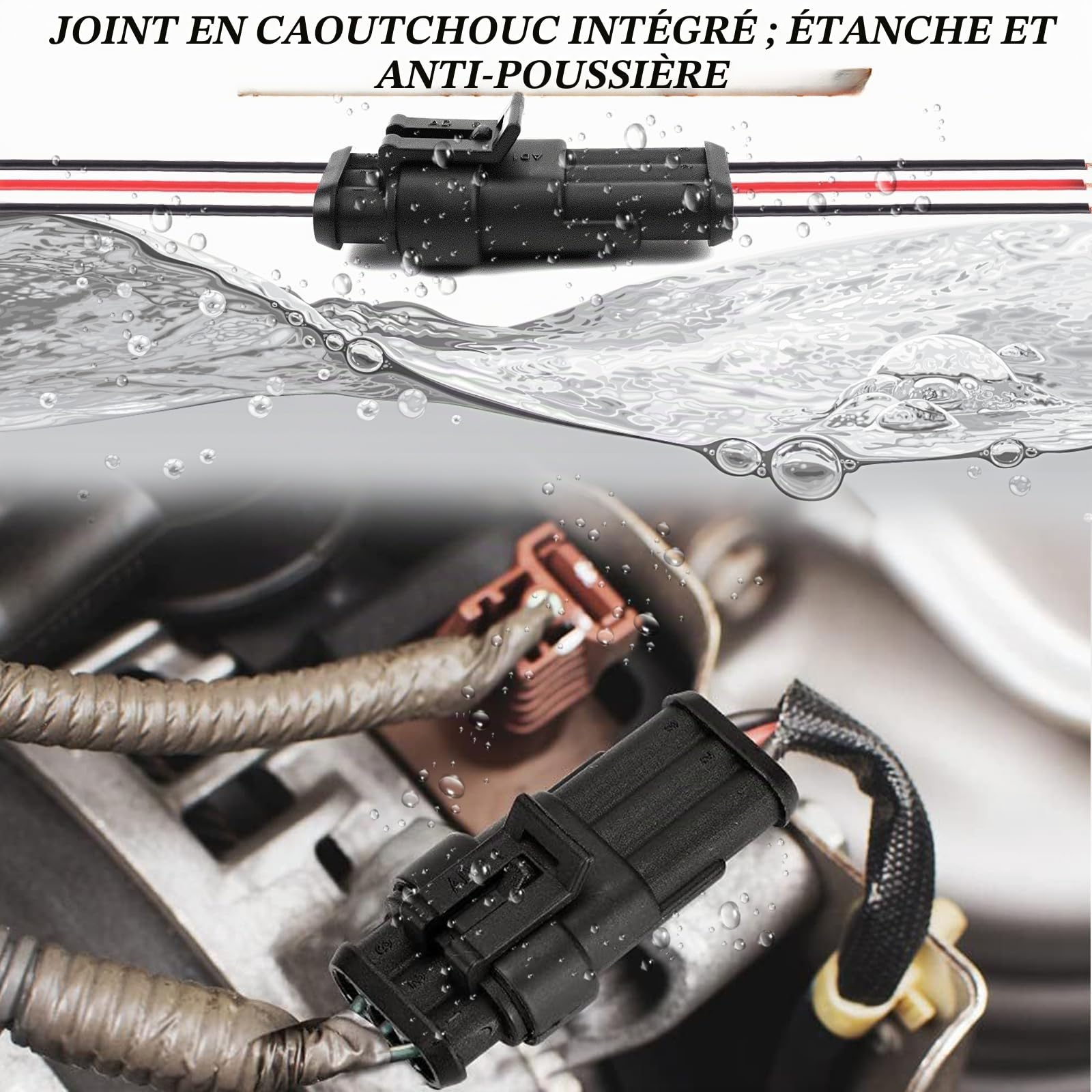 808 Pièces Imperméable à l'eau Connecteur Kit, Connecteur Electrique de Voiture 1/2/3/4/5/6 Broches, Connecteur Automobile, Connecteurs Étanches pour Voiture Camion Moto