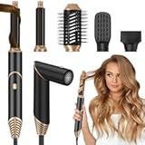 Hair Dryer Brush Set 6 in 1&comma; Anluomania Blow Dryer Brush Foldable&comma; Multi Negative Ionic Curl Hair Dryer Hair Styling Tools&comma; Detachable Air Hair Styler Curling Iron for Curling&comma; Drying&comma; Straightening