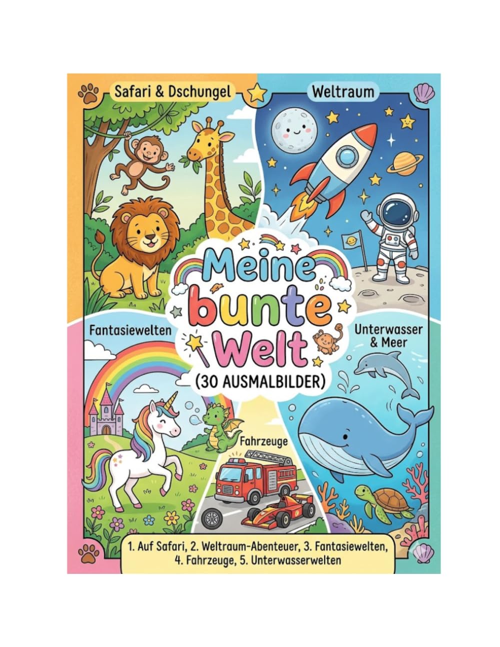 Meine bunte Welt: Ausmalbuch