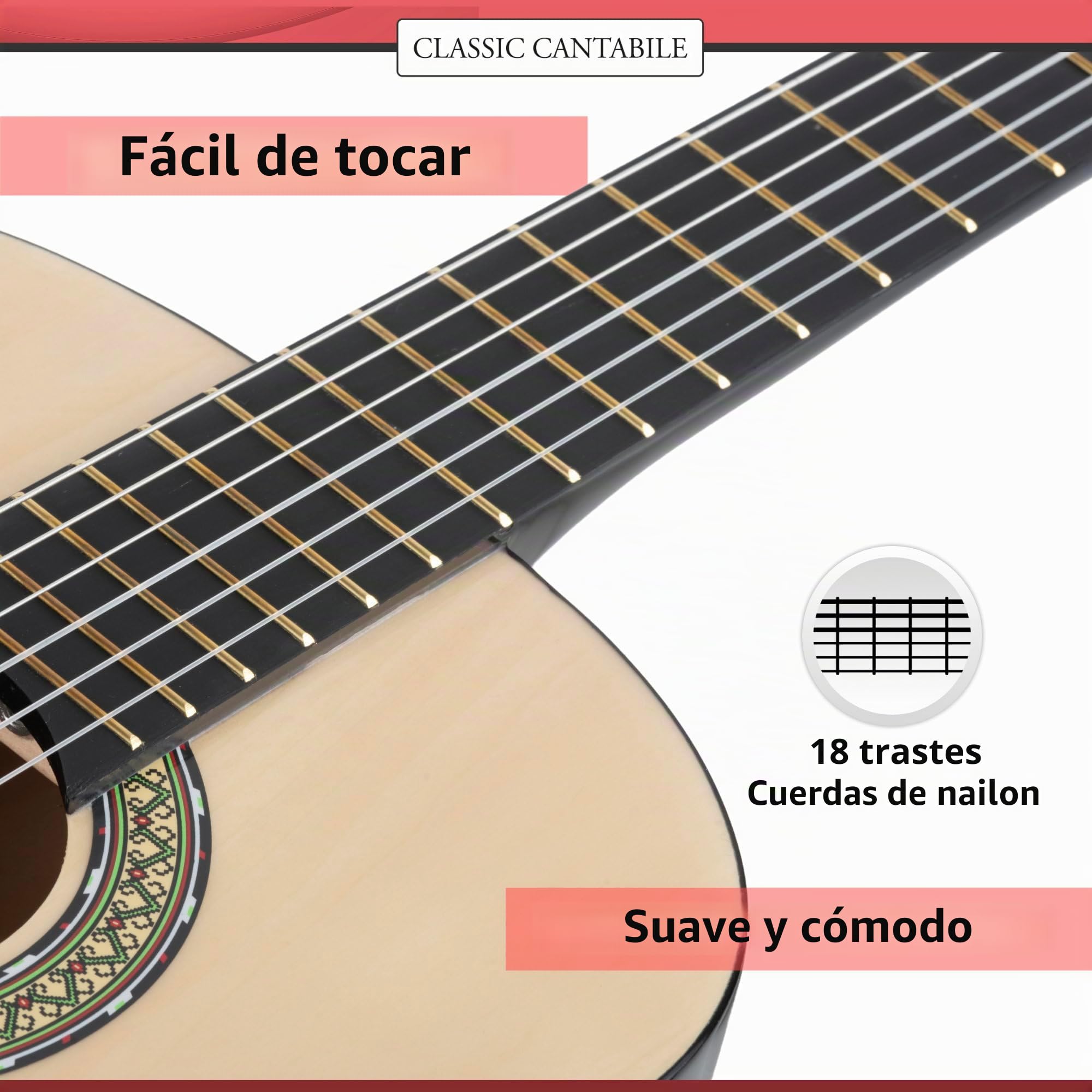 Classic Cantábile Acoustic Series Guitarra Clásica AS-851 4/4