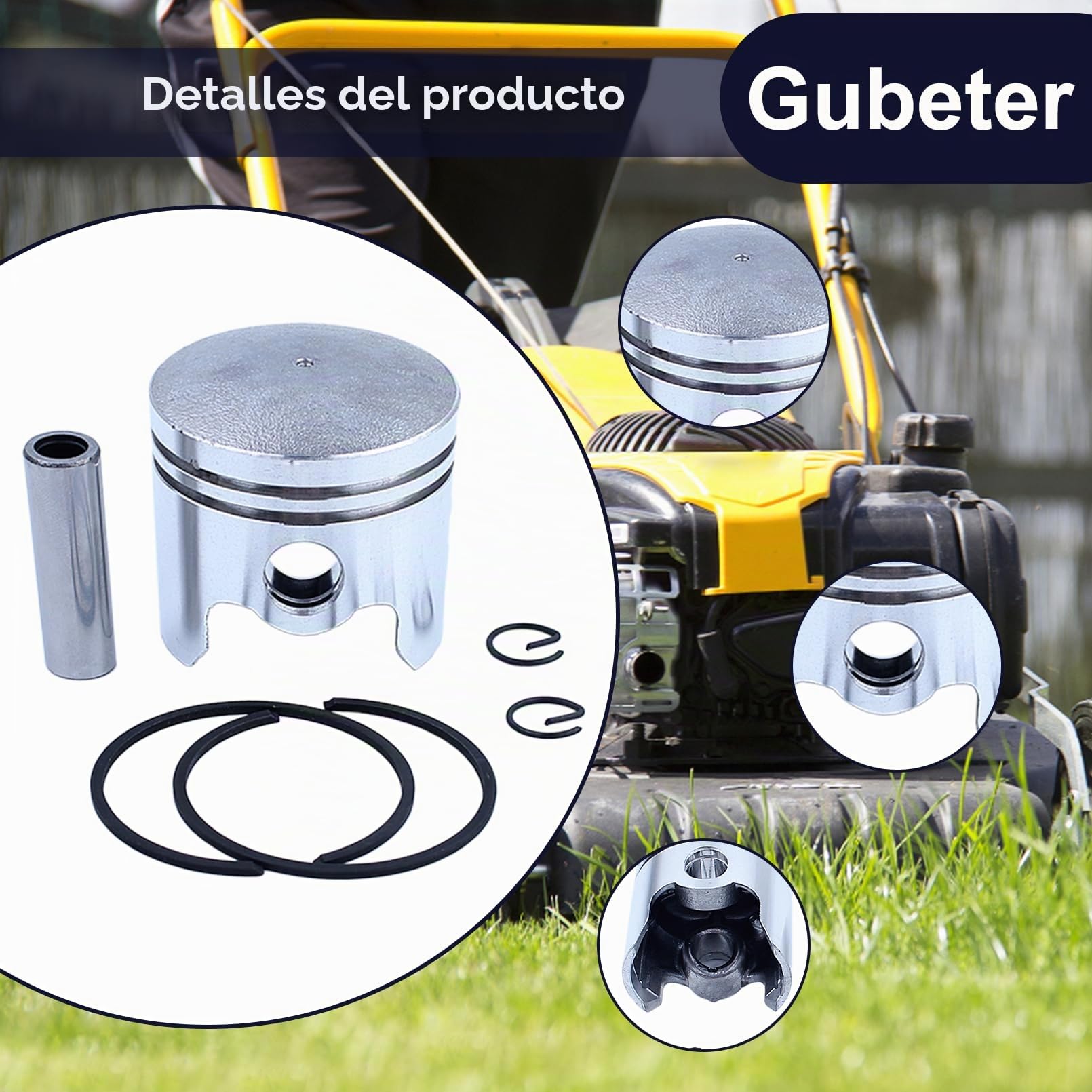 40 mm Kit de Pistón para 40-5 43Cc Bc430 CG430 1E40F-5 Mitsubishi Tl43 motores, con juego de juntas, repuestos para desbrozadora/cortabordes