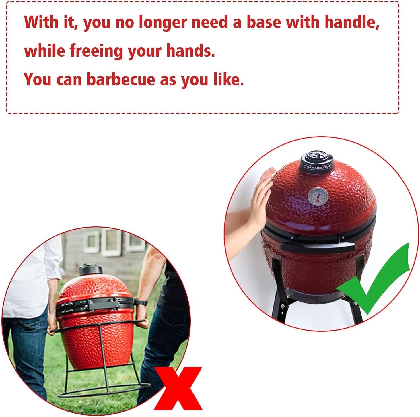 Buy VANKEY Rolling Cart for Kamado Joe Junior Accessories,Kamado Joe